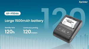 Máy in hóa đơn di động Xprinter XP-P504A (in nhiệt,  khổ 58mm K58,  USB + Bluetooth )